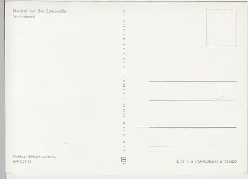 (102141) AK Niederfinow, Schiffshebewerk 1975