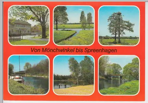 (102046) AK Fürstenwalde (Spree), Mehrbildkarte v. Mönchwinkel b. Spreenhagen 19