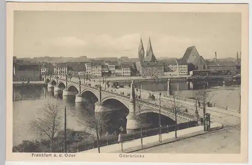 (101201) AK Frankfurt, Oderbrücke, vor 1945