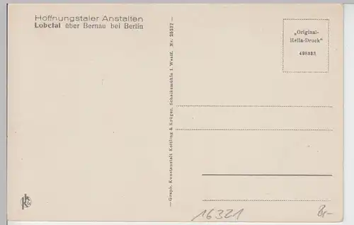 (101140) AK Lobetal, Bernau bei Berlin, Hoffnungstaler Anstalten, vor 1945