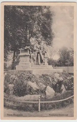 (100655) AK Neuruppin, Fontane-Denkmal, 1918