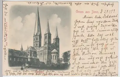 (95219) AK Gruss aus Bonn, Münster, 1899