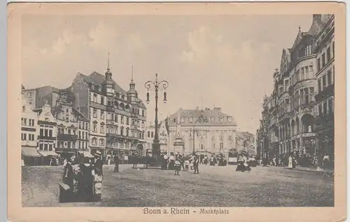 (95211) AK Bonn, Marktplatz, vor 1945