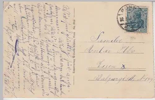 (95209) AK Bonn, Rheinbrücke, 1911