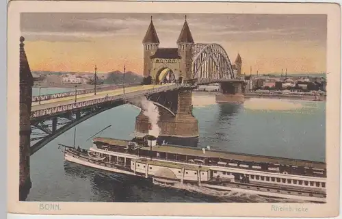 (89984) AK Bonn, Rheinbrücke, vor 1945