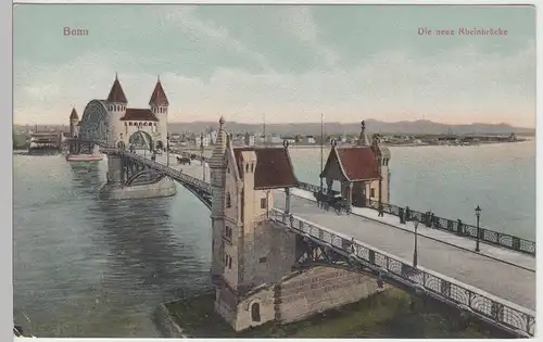 (87493) AK Bonn, neue Rheinbrücke, um 1909