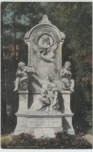 (72774) AK Bonn, Alter Friedhof, Grab v. Robert Schumann, vor 1945