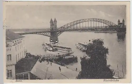 (30781) AK Bonn, Rheinbrücke, 1920