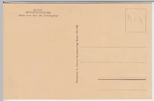 (24444) AK Bonn, Münster, Kreuzgang, um 1927