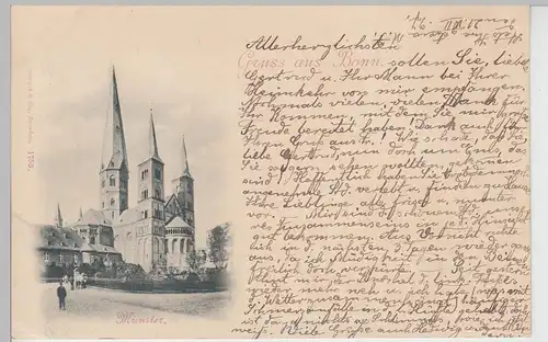 (111812) AK Gruß aus Bonn, Münster, gelaufen 1897