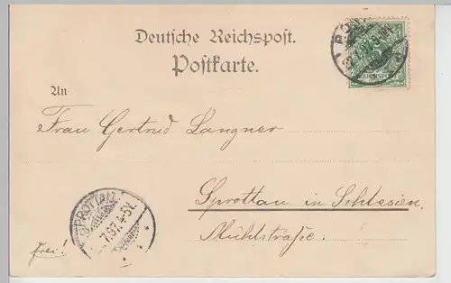 (111812) AK Gruß aus Bonn, Münster, gelaufen 1897