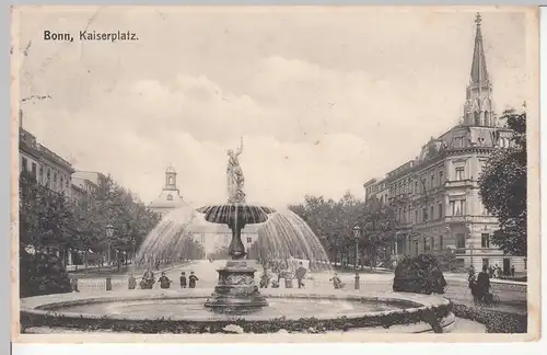 (109663) AK Bonn, Kaiserplatz, Brunnen 1906
