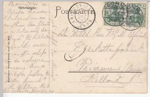 (109663) AK Bonn, Kaiserplatz, Brunnen 1906