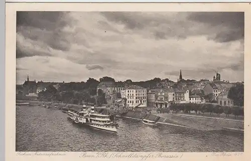 (108912) AK Bonn, Rhein, Schnelldampfer Borussia, vor 1945