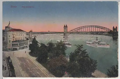 (106704) AK Bonn, Rheinbrücke, aus Leporello 1910er