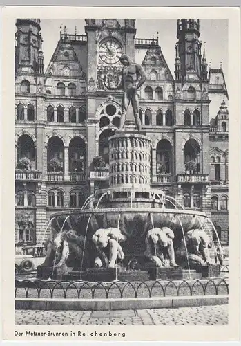 (98851) AK Reichenberg, Liberec, Metzner-Brunnen, 1940er