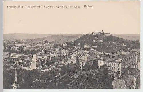 (93597) AK Brünn, Brno, Franzensberg, Panorama, 1912
