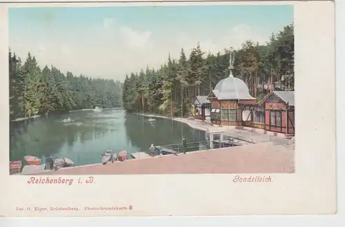 (91650) AK Reichenberg, Liberec, Gondelteich, bis 1905