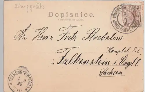(88085) AK Hradec Králové (Königgrätz), Mehrbildkarte 1899