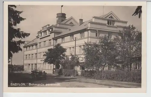 (87546) Foto AK Babylon, Tschechien, Hotel, Bohaman?v pensionát 1939
