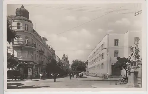 (78251) Foto AK Hodonín, Göding, Straßenkreuzung, vor 1945