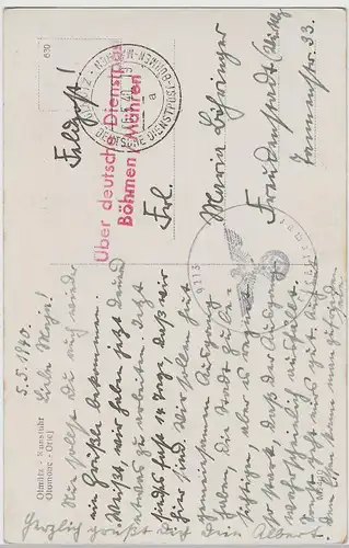 (77003) Foto AK Olmütz, Olomouc, Kunstuhr, Feldpost 1940