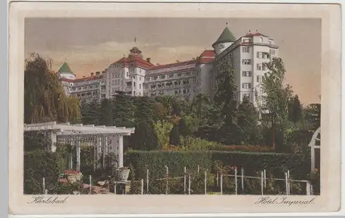 (74302) AK Karlsbad, Karlovy Vary, Hotel Imperial, vor 1945