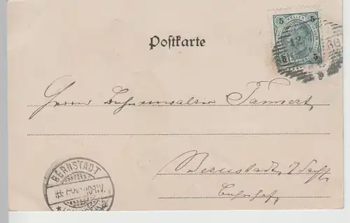 (71306) AK Gruss aus Reichenberg (Liberec), Gondelteich 1902