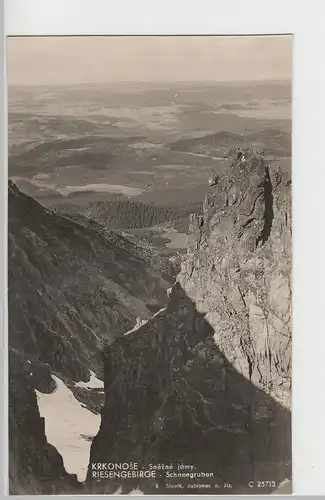 (70488) Foto AK Riesengebirge, Schneegruben, Krkonose, 1933