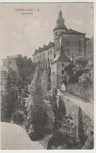 (70000) AK Friedland, Schloss Frýdlant, Schlosshof, 1909