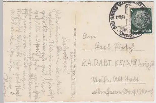 (54543) AK Velké Losiny, Groß Ullersdorf, Heilanstalt, 1940