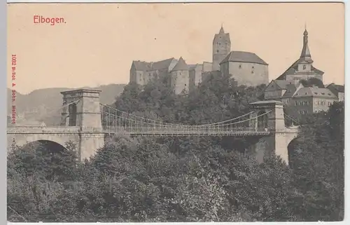 (53730) AK Burg Elbogen, Burg Loket, vor 1920