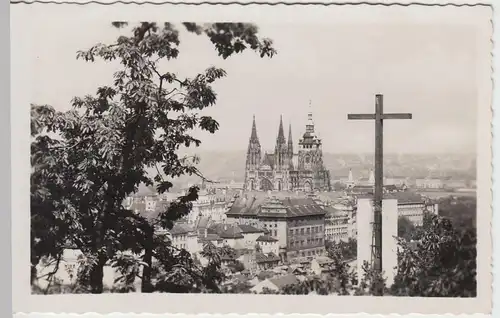 (53720) Foto AK Prag, Praha, Kreuz im Strahow Garten, 1933-45