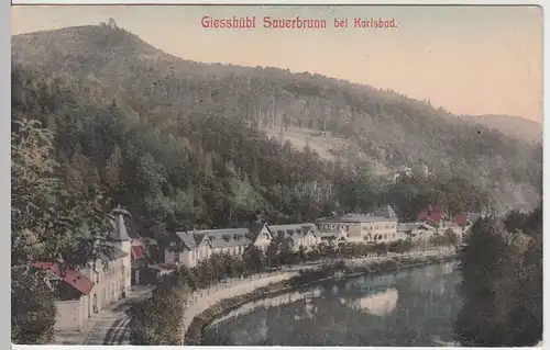 (53063) AK Kyselka, Gießhübl-Sauerbrunn, Eger-Partie, vor 1910