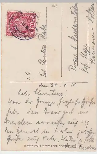 (51054) AK Schloß Tetschen, Decin, 1918