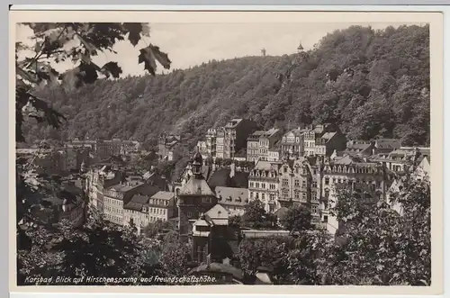 (49331) Foto AK Karlsbad (Karlovy Vary), Bl.a. Hirschensprung, vor 1945