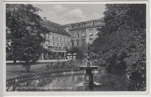 (46013) AK Bad Teplitz-Schönau (Teplice-Sanov), Herrenhaus-Bad, 1942