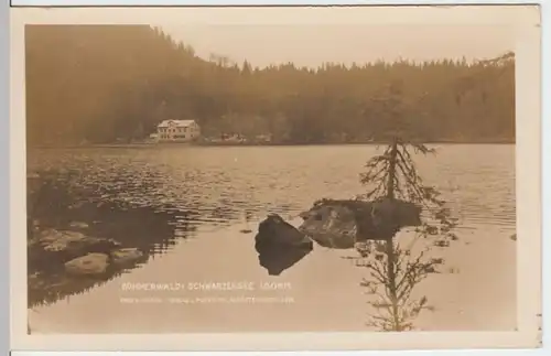 (4562) Foto AK Schwarzer See, Böhmerwald, Cerne jezero, vor 1945