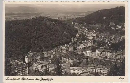 (45066) Foto AK Karlsbad, Karlovy Vary, Blick von der Josefshöhe, vor 1945