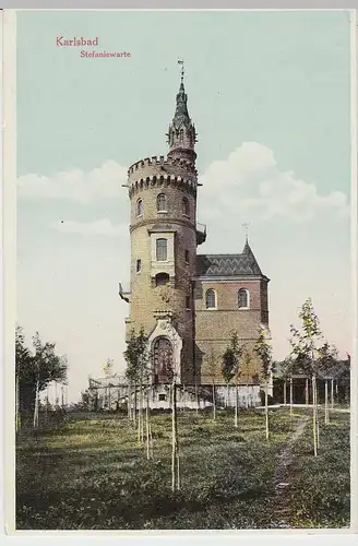 (42201) AK Karlsbad, Karlovy Vary, Stefaniewarte, vor 1945