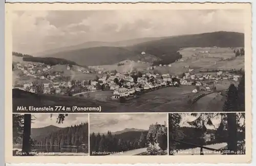 (3788) AK Markt Eisenstein, Zelezna Ruda, Böhmen, Mehrbildkarte 1939