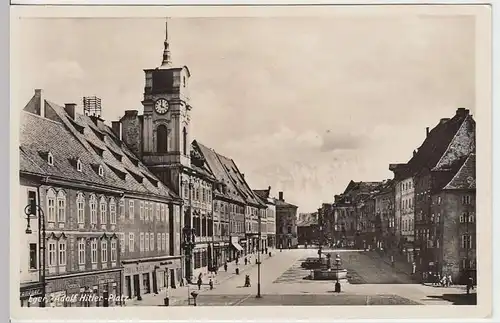 (33112) Foto AK Eger (Cheb), Marktplatz, vor 1945
