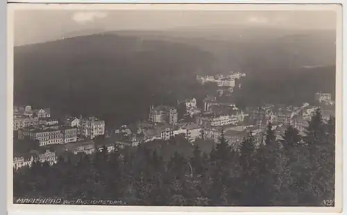 (29069) Foto AK Marienbad, Blick vom Aussichtsturm 1927