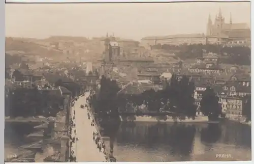 (11595) Foto AK Prag, Böhmen, Hradschin, Karlsbrücke 1924