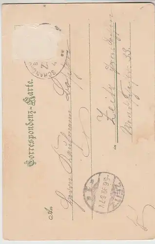 (115914) AK Edmundsklamm, der Breite Stein, Böhmische Schweiz 1899