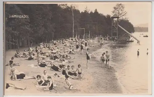 (115375) Foto AK Hammersee, Hamr na Jezere, Badeanstalt 1920/30er