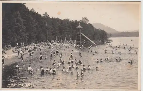 (115365) Foto AK Hammersee, Hamr na Jezere, Badeanstalt 1920/30er