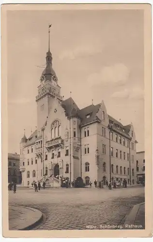 (110695) AK Mährisch-Schönberg, Sumperk, Rathaus, 1913