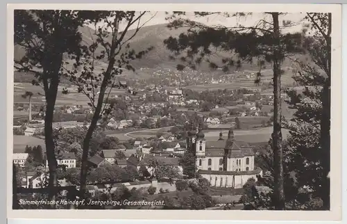 (108769) Foto AK Haindorf, Hejnice, Isergebirge, Panorama mit Kloster 1943