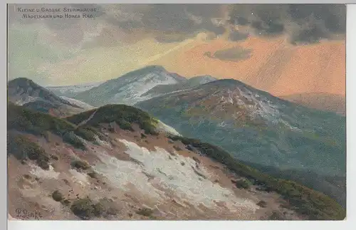 (107630) Künstler AK P. Linke: Kl. u. Gr. Sturmhaube, Mädelkamm u. Hohes Rad, vo